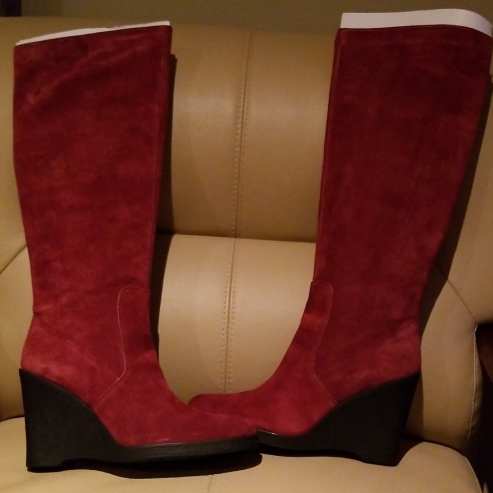 Burgundy boots